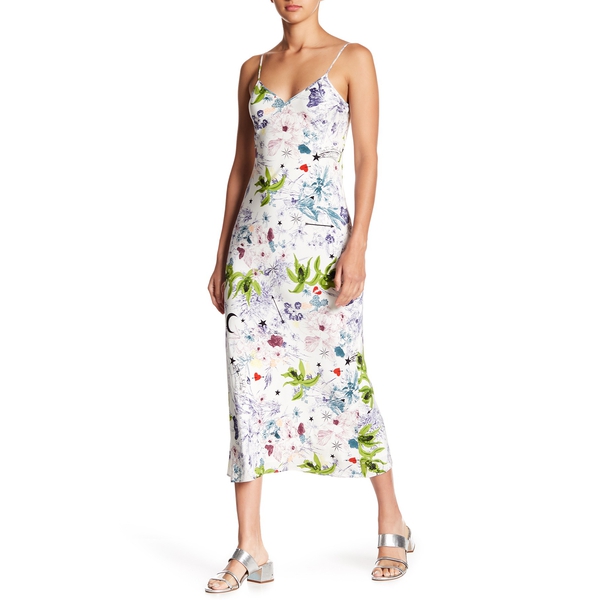 shayna floral print wrap midi dress