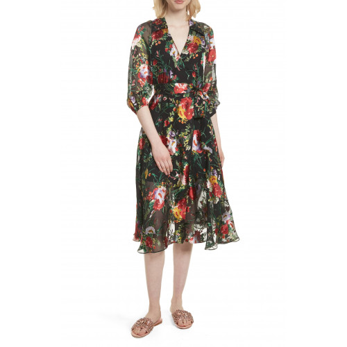 Alice + Olivia Abney V-Neck Floral Wrap Shirtdress - Evening - Dresses ...