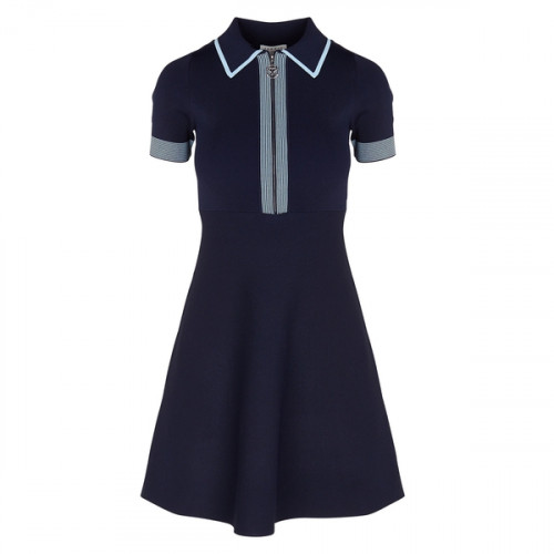 Sandro Lue Zip Collar Knit Polo Dress - Day - Dresses - Clothing