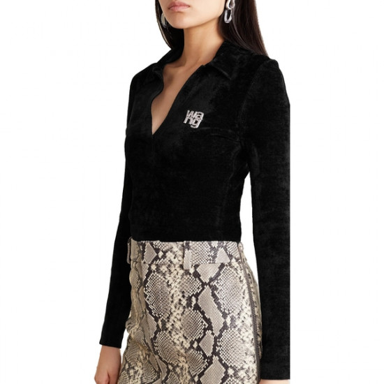 Alexander Wang Crystal-Embellished Chenille Sweater