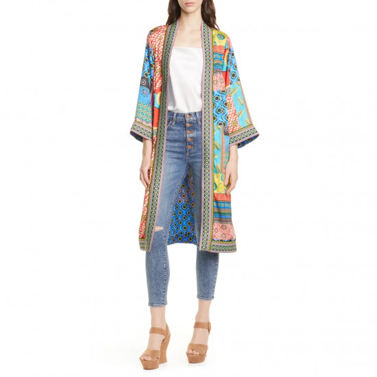 Alice + Olivia Lynn Multi Vista Print Kimono Jacket