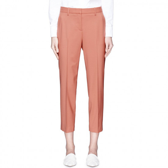 Theory Treeca 2 Cropped Stretch Wool Tapered Pants