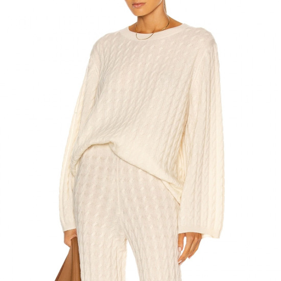 Toteme Cable-Knit Cashmere Oversized Sweater