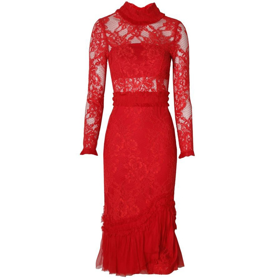 Alexis Anabella Long Sleeve Lace Midi Dress - This week/month - Just in