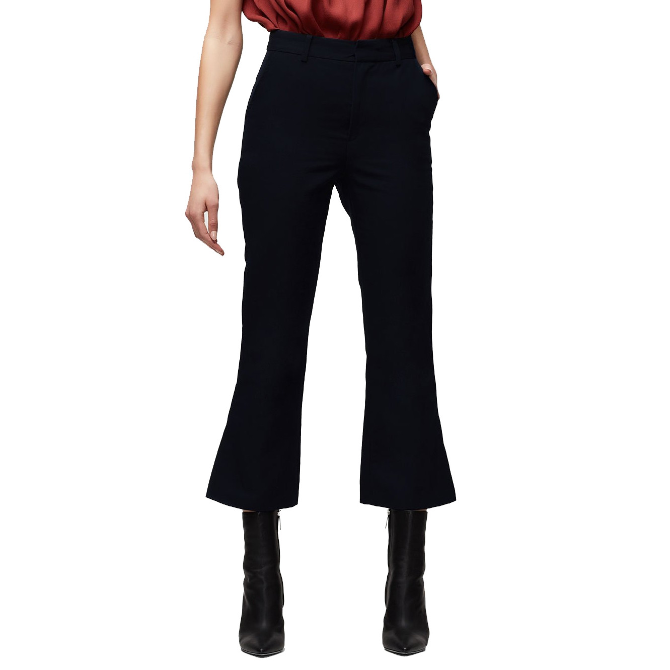 Frame Cotton Blend Side Slit Pants - This week/month - Just in