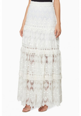Alexis Hisa Guipure Lace Maxi Skirt