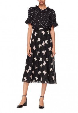 Kate Spade Butterfly Embroidered Midi Skirt