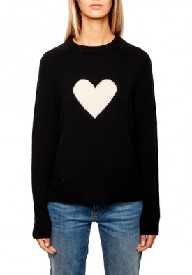 Zadig & Voltaire Lili Heart Intarsia Cashmere Sweater