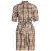 Burberry Giovanna Vintage Check Belted Cotton-Blend Shirtdress