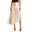 A.L.C. Tori Metallic Vegan Leather Pleated Skirt