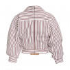 Alexander Wang Cropped Striped Cotton Bustier Shirt