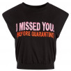 Alice + Olivia Kendrick Embroidered-Text Strong-Shoulder Top