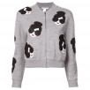 Alice + Olivia Theron Stace Face Zip Front Cardigan