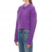 AMI Paris Cable-Knit Cropped Wool Sweater