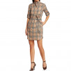 Burberry Giovanna Vintage Check Belted Cotton-Blend Shirtdress