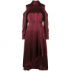 Diane von Furstenberg Silk Satin High-Low Mockneck Midi Dress