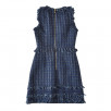Kate Spade Madison Avenue Fringe V-Neck Tweed Dress
