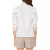 Maje Cebella Lace-Trim Cotton Shirt