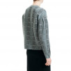 Maje Mission Grid Pattern Wool Blend Sweater