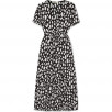 Maje Riline Printed Crepe Wrap-Effect Midi Dress