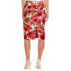 Michael Kors Collection Rose Jacquard Pencil Skirt