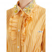 Miu Miu Embellished-collar Striped Cotton Shirtdress