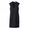 Rebecca Taylor Leopard Jacquard Zip Front Dress