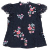 Rebecca Taylor Short-Sleeve Floral Embroidered Lace Top