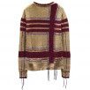 Tory Burch Eden Fuzzy Yarn-Trim Plaid Sweater