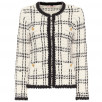 Tory Burch Kendra Chiffon-Trimmed Linen-Blend Tweed Jacket