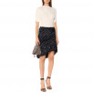 Tory Burch Ruched Polka-Dot Silk-Satin Jacquard Mini Skirt