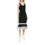Jonathan Simkhai Contrast Lace Peplum Hem Sleeveless Dress