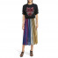 Kenzo Pleated Colorblock Rib Knit Skirt
