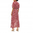 Maje Richelle Long Printed Asymmetric Dress
