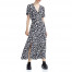 Maje Riline Printed Crepe Wrap-Effect Midi Dress