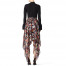 The Kooples Bollywood Floral Lurex Asymmetric Midi Skirt