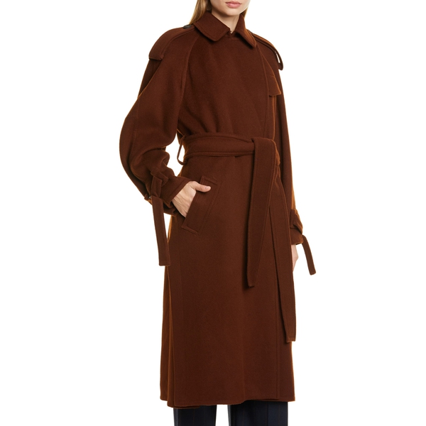 Vince Belted Wool-Blend Cardigan Coat